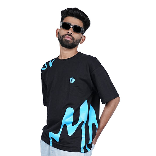 Blue abstract design, Oversized t-shirt | gender neutral