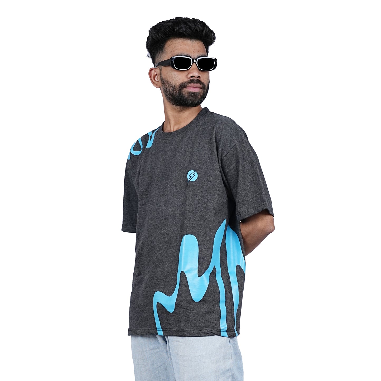 Blue abstract design, Oversized t-shirt | gender neutral